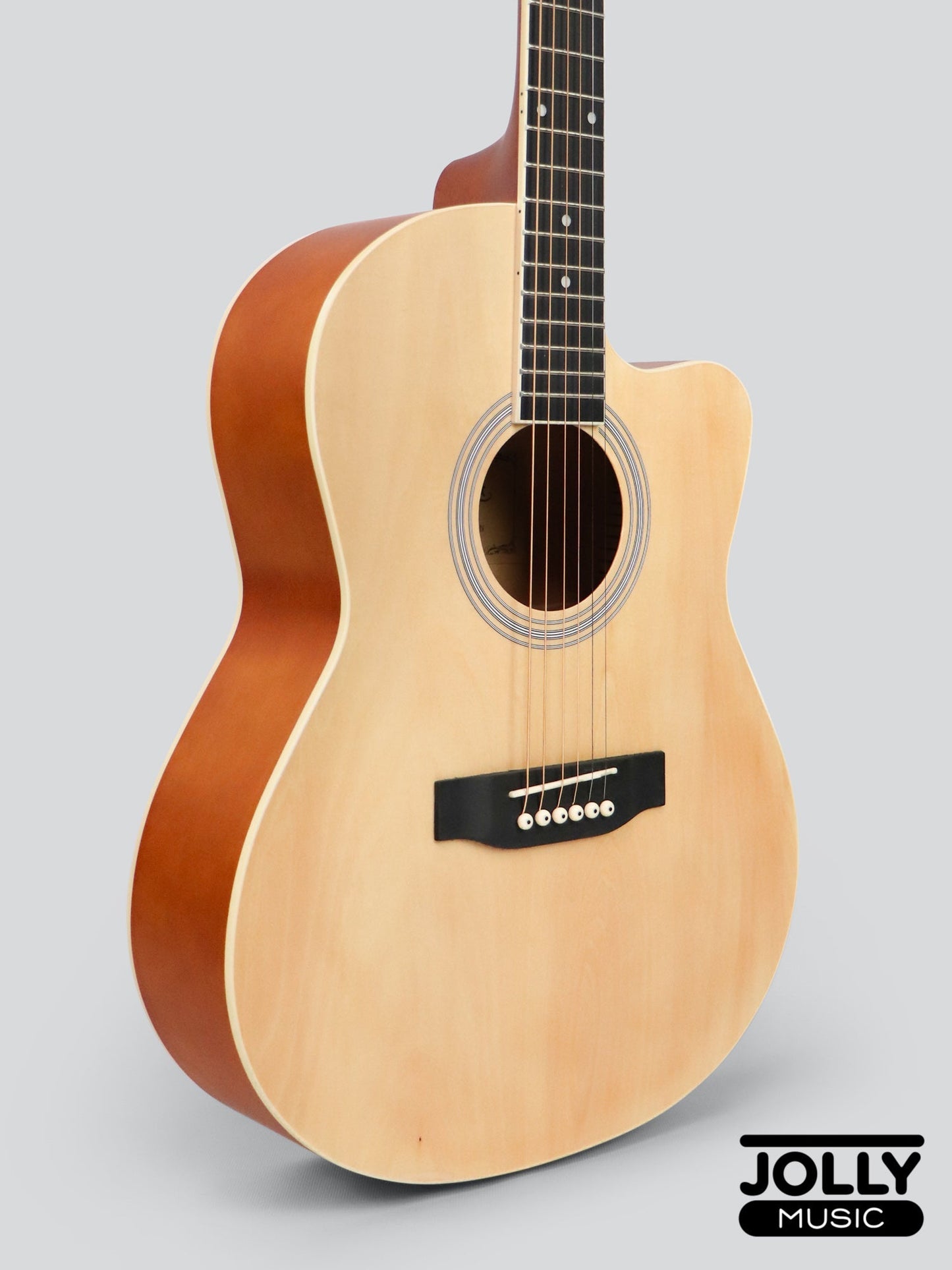 Caravan HS-3911 39" All-Linden Body Acoustic Guitar - Natural