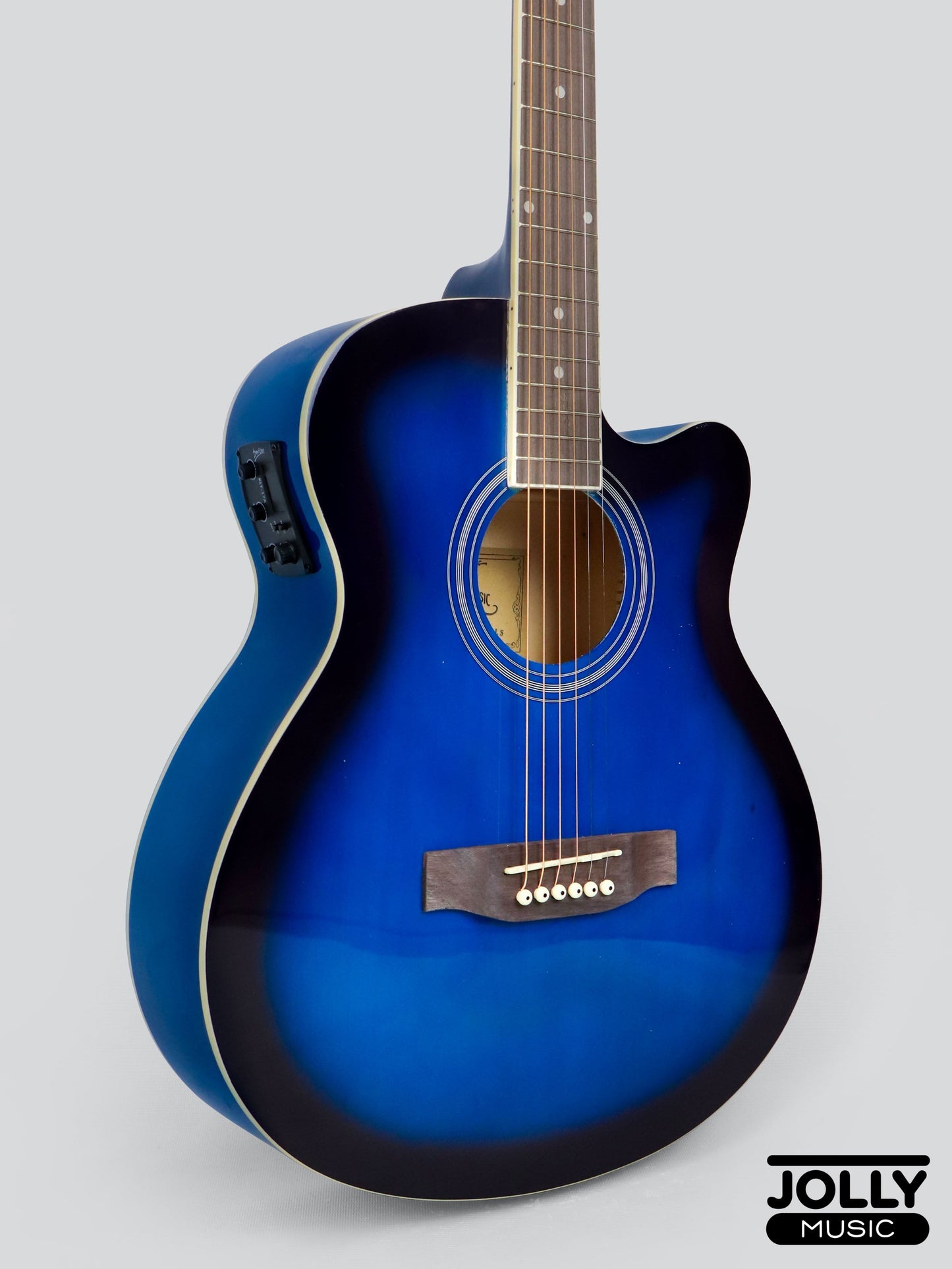 Caravan HS-4010 EQ Acoustic Guitar with FREE Gigbag - Blue Burst