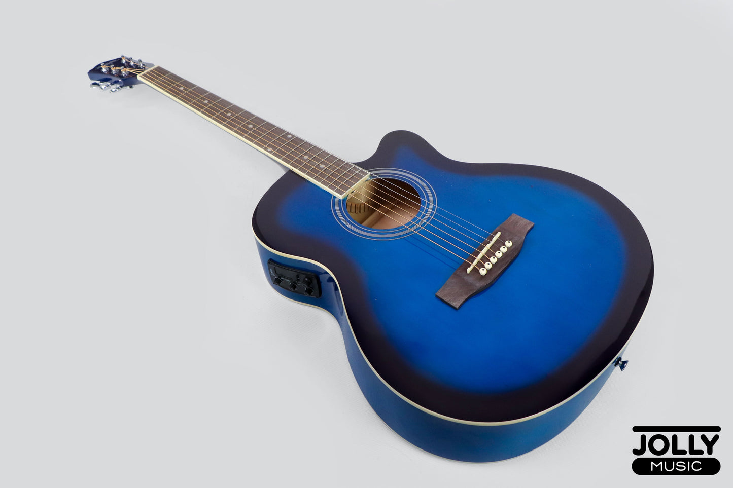 Caravan HS-4010 EQ Acoustic Guitar with FREE Gigbag - Blue Burst