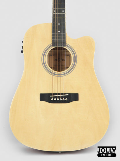 Caravan HS-4111 EQ Acoustic Electric Guitar - Natural