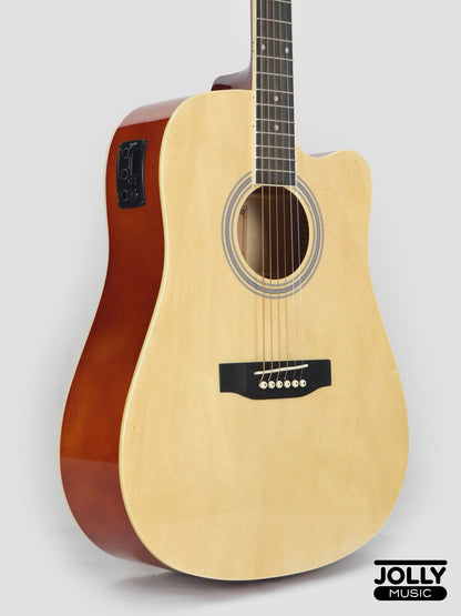 Caravan HS-4111 EQ Acoustic Electric Guitar - Natural