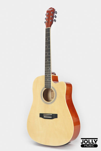 Caravan HS-4111 EQ Acoustic Electric Guitar - Natural