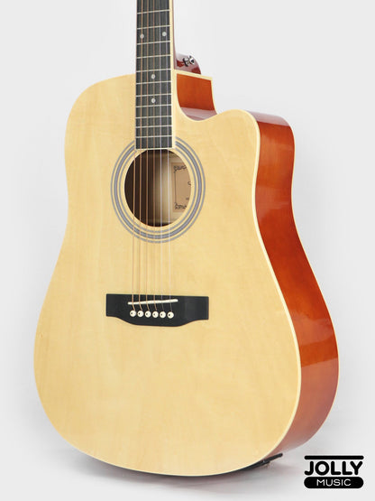 Caravan HS-4111 EQ Acoustic Electric Guitar - Natural