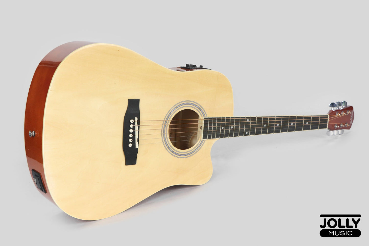 Caravan HS-4111 EQ Acoustic Electric Guitar - Natural