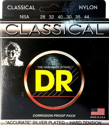 DR Nylon-Silver Plated Classical Guitar Strings - GuitarPusher