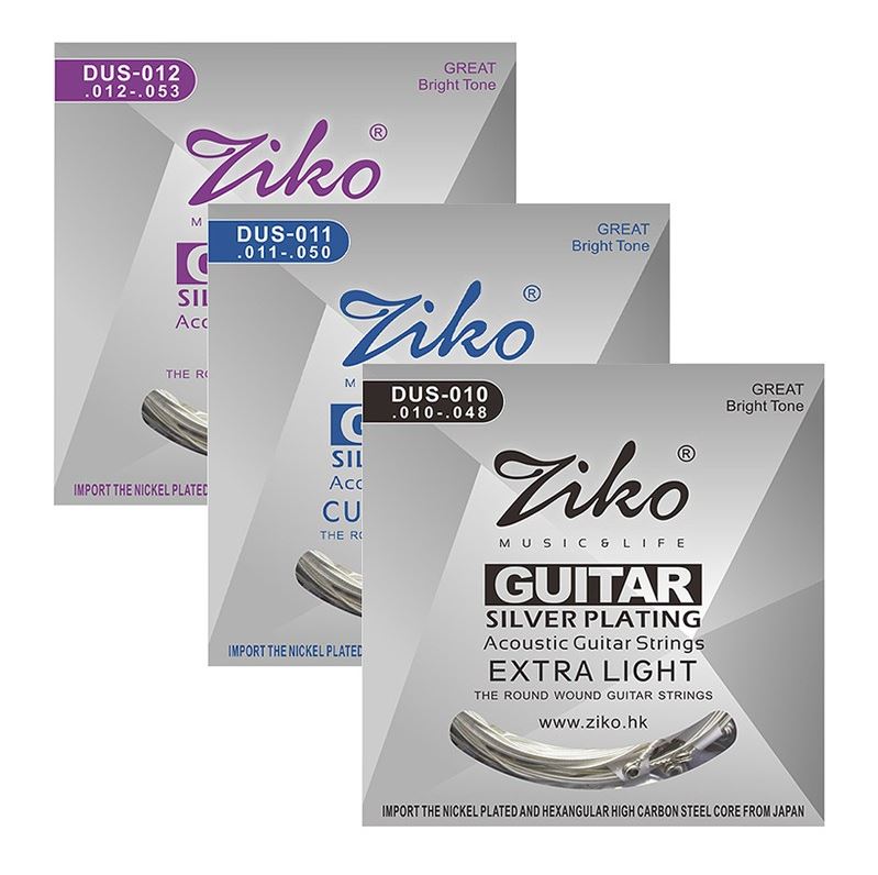 Ziko Silver Plating Acoustic Guitar Strings