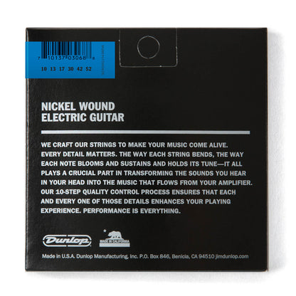 Dunlop Nickel Wound Heavy Bottom Electric Guitar Strings 10-52 (10 13 17 30 42 52)