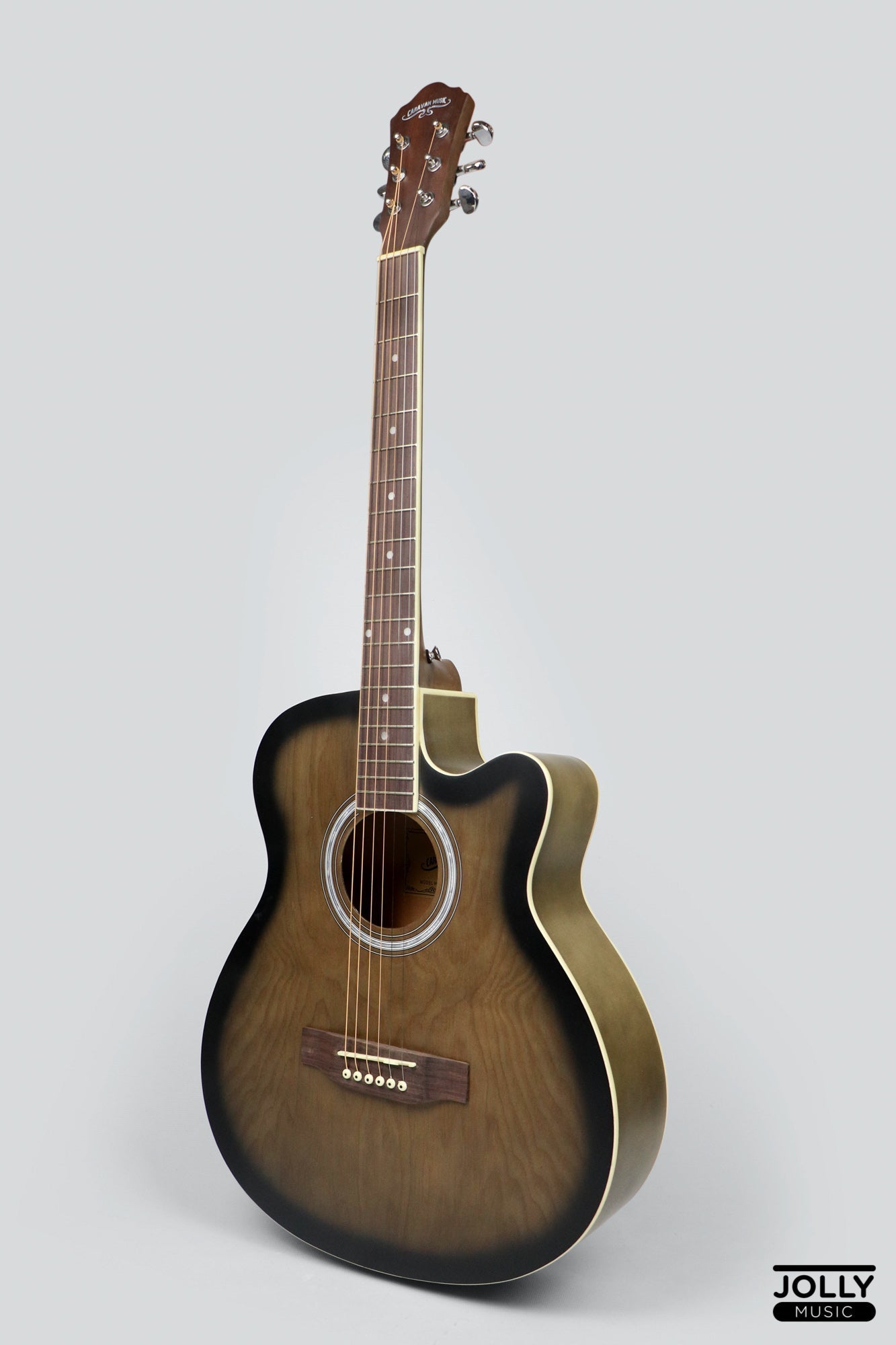 Caravan HS-4040 Acoustic Guitar with FREE Gigbag - Trans Brown