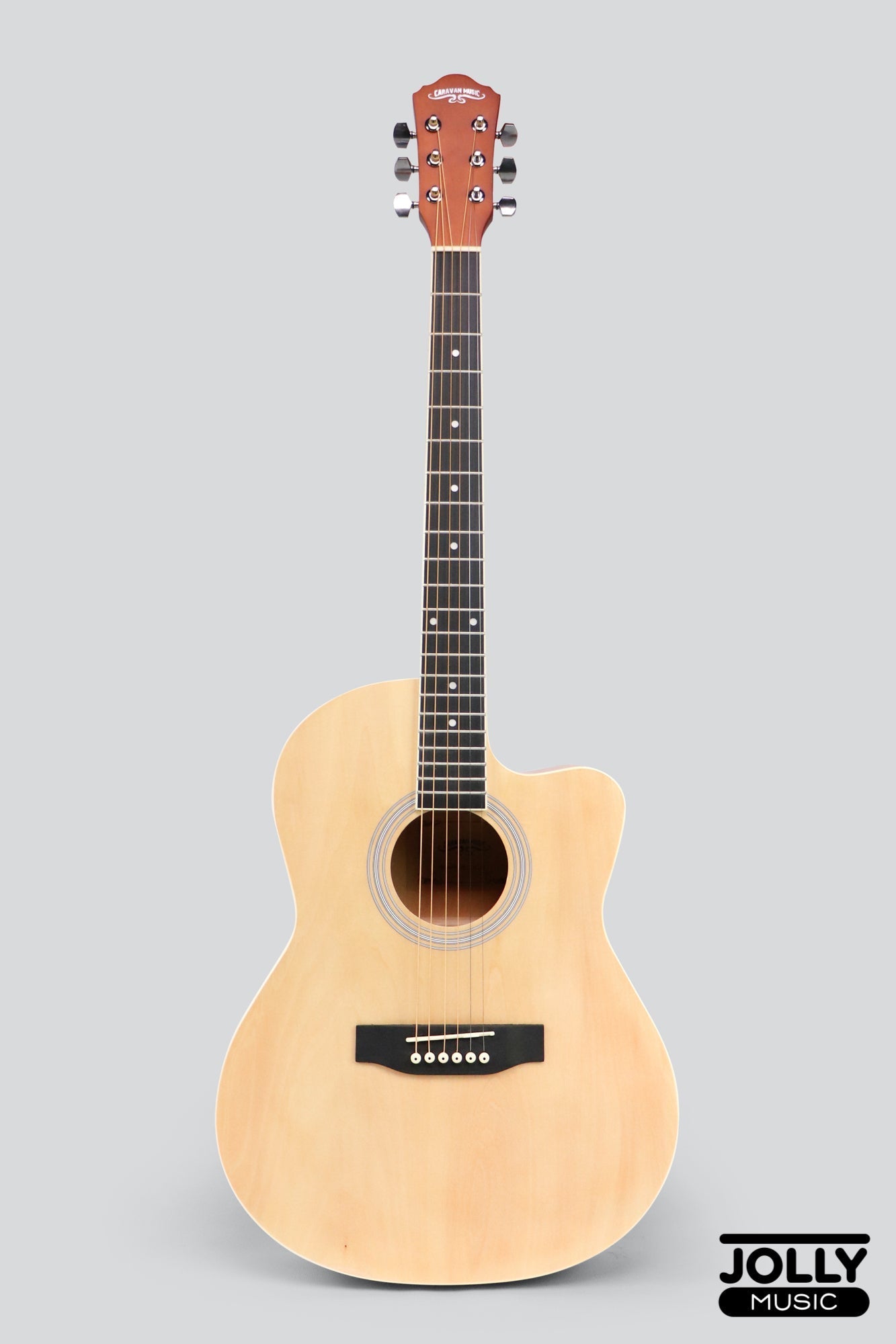 Caravan HS-3911 39" All-Linden Body Acoustic Guitar - Natural