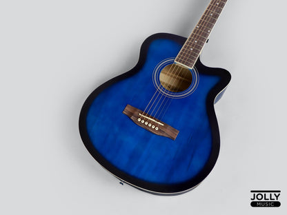 Caravan HS-4010 40  Acoustic Guitar with FREE Gigbag - Blue Burst