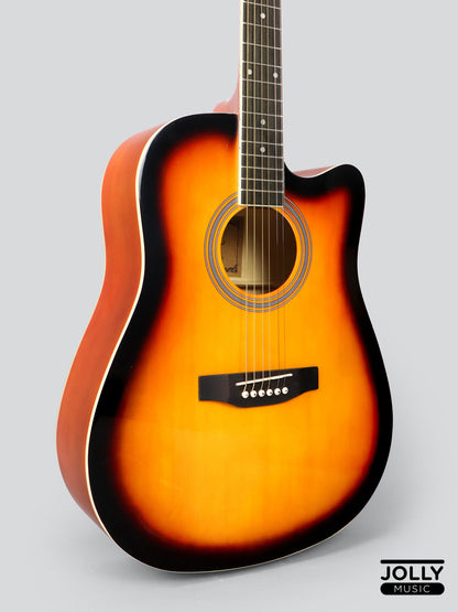 Caravan HS-4111 Dreadnought 41 Acoustic Guitar - Sunburst