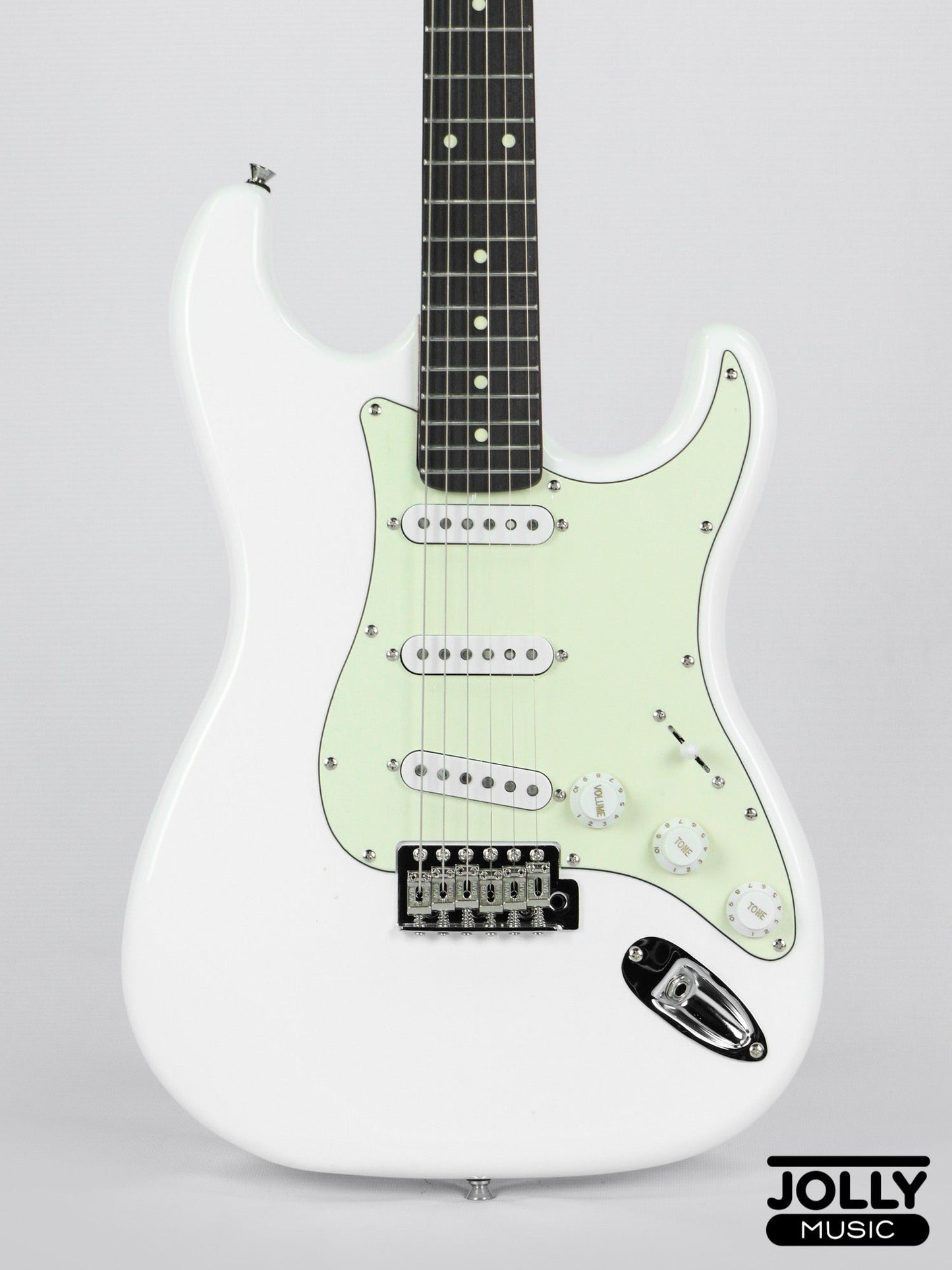 JCraft Vintage Series S-3V S-Style Electric Guitar - Olympic White