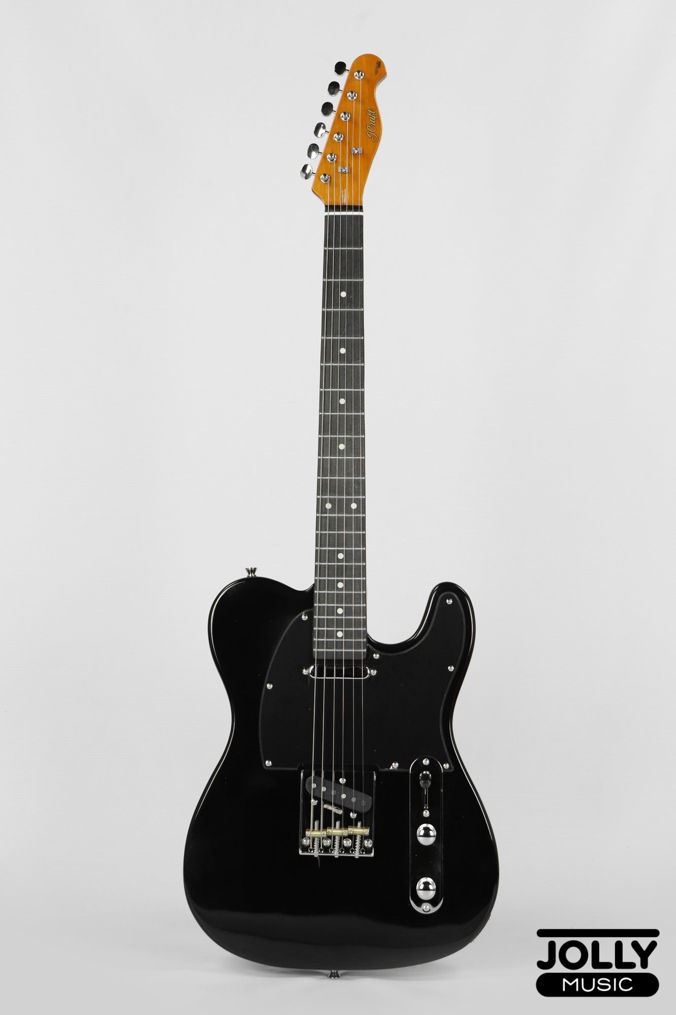 JCraft Vintage Series T-3V T-Style Electric Guitar - Black