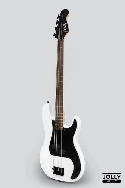 JCraft PBX-1 4-String Electric Bass Guitar with Gigbag - Snow