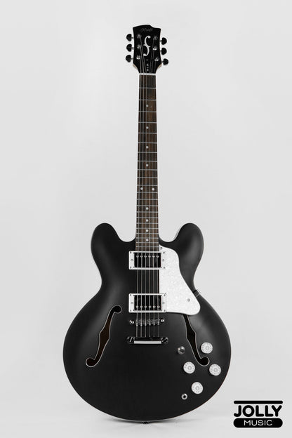 JCraft AR-2 2024 JM Semi-Hollow Electric Guitar - Black