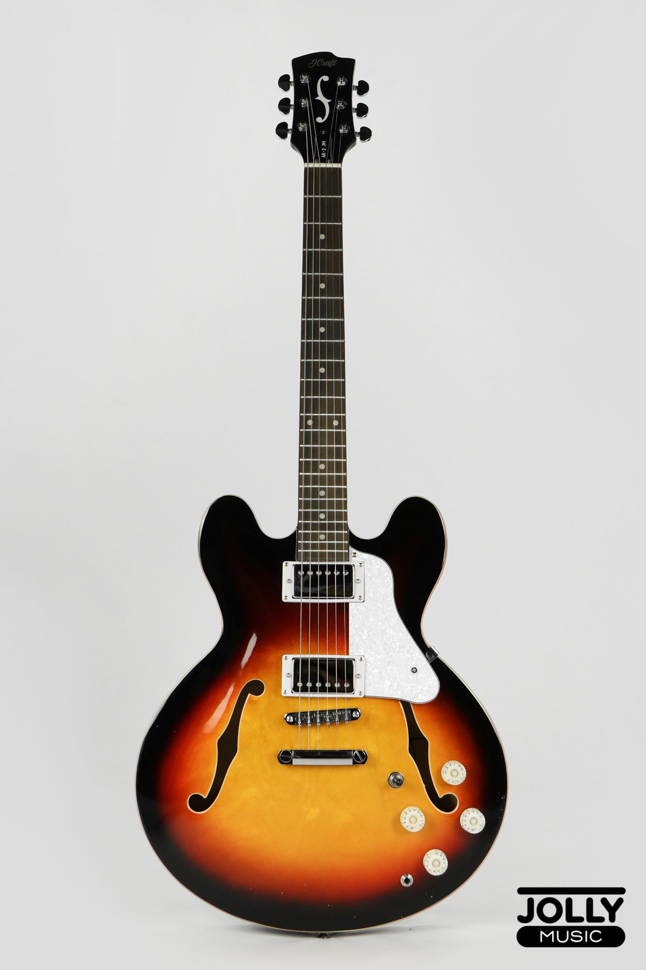 JCraft AR-2 2024 JM Semi-Hollow Electric Guitar - Sunburst