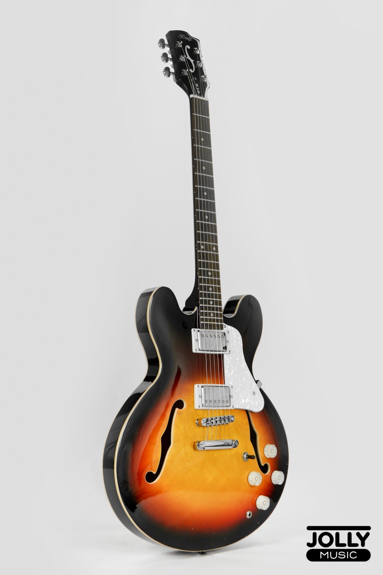 JCraft AR-2 2024 JM Semi-Hollow Electric Guitar - Sunburst