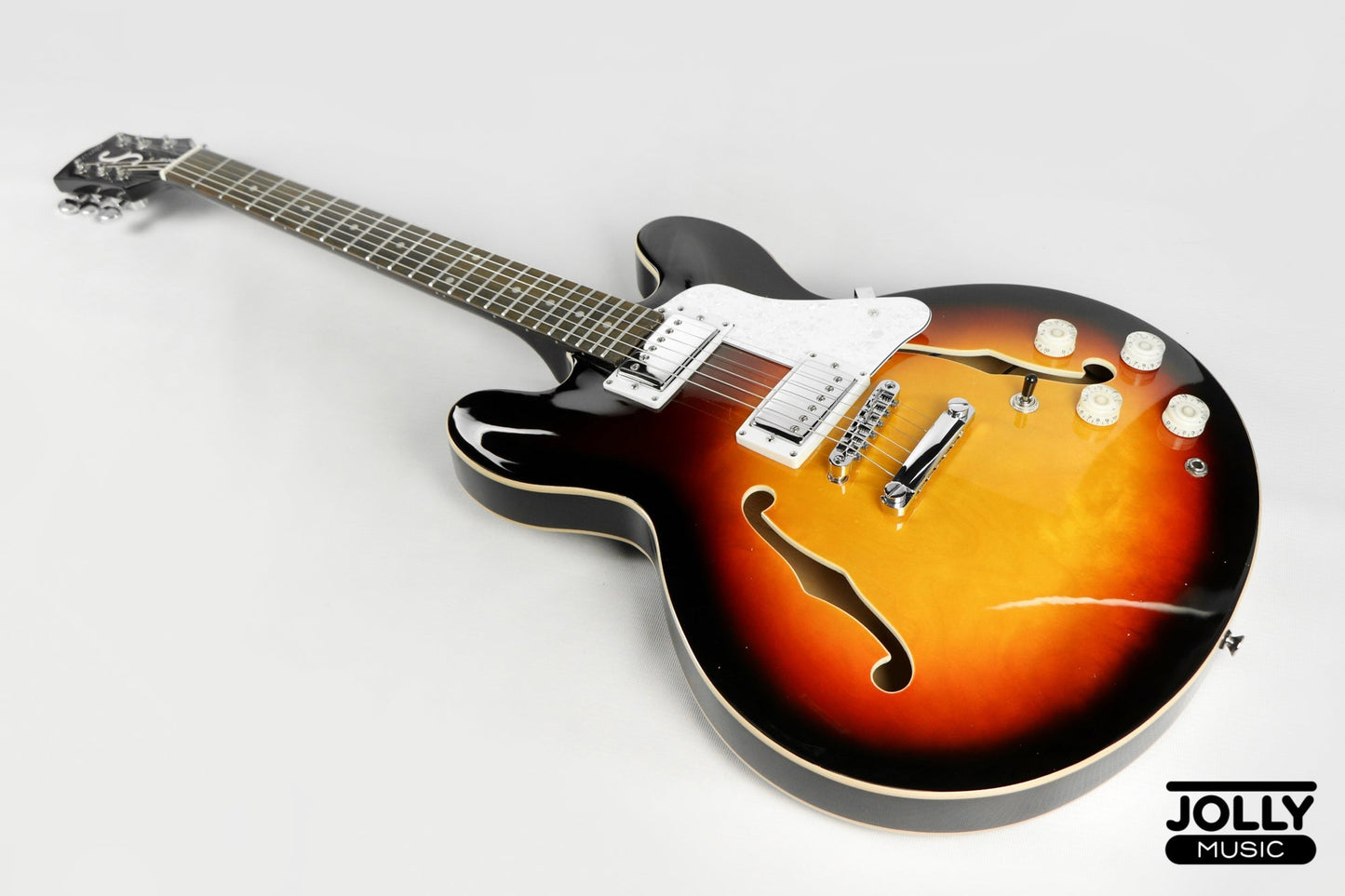 JCraft AR-2 2024 JM Semi-Hollow Electric Guitar - Sunburst