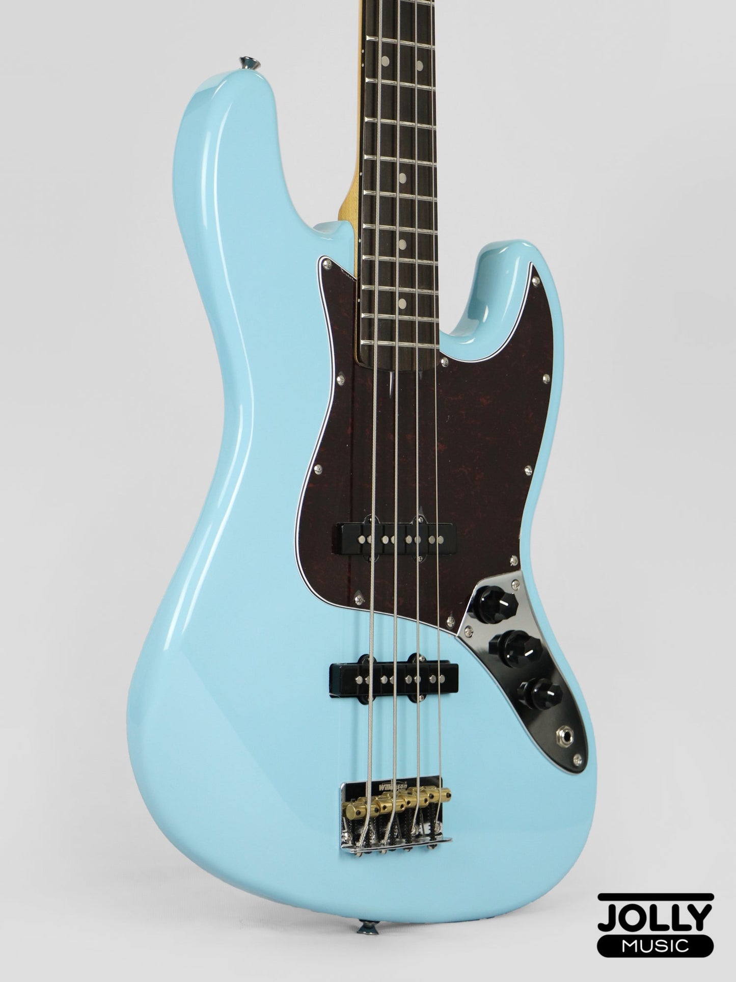 JCraft JB-3V J-Offset 4-String Bass Guitar - Sonic Blue