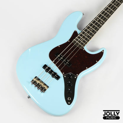 JCraft JB-3V J-Offset 4-String Bass Guitar - Sonic Blue