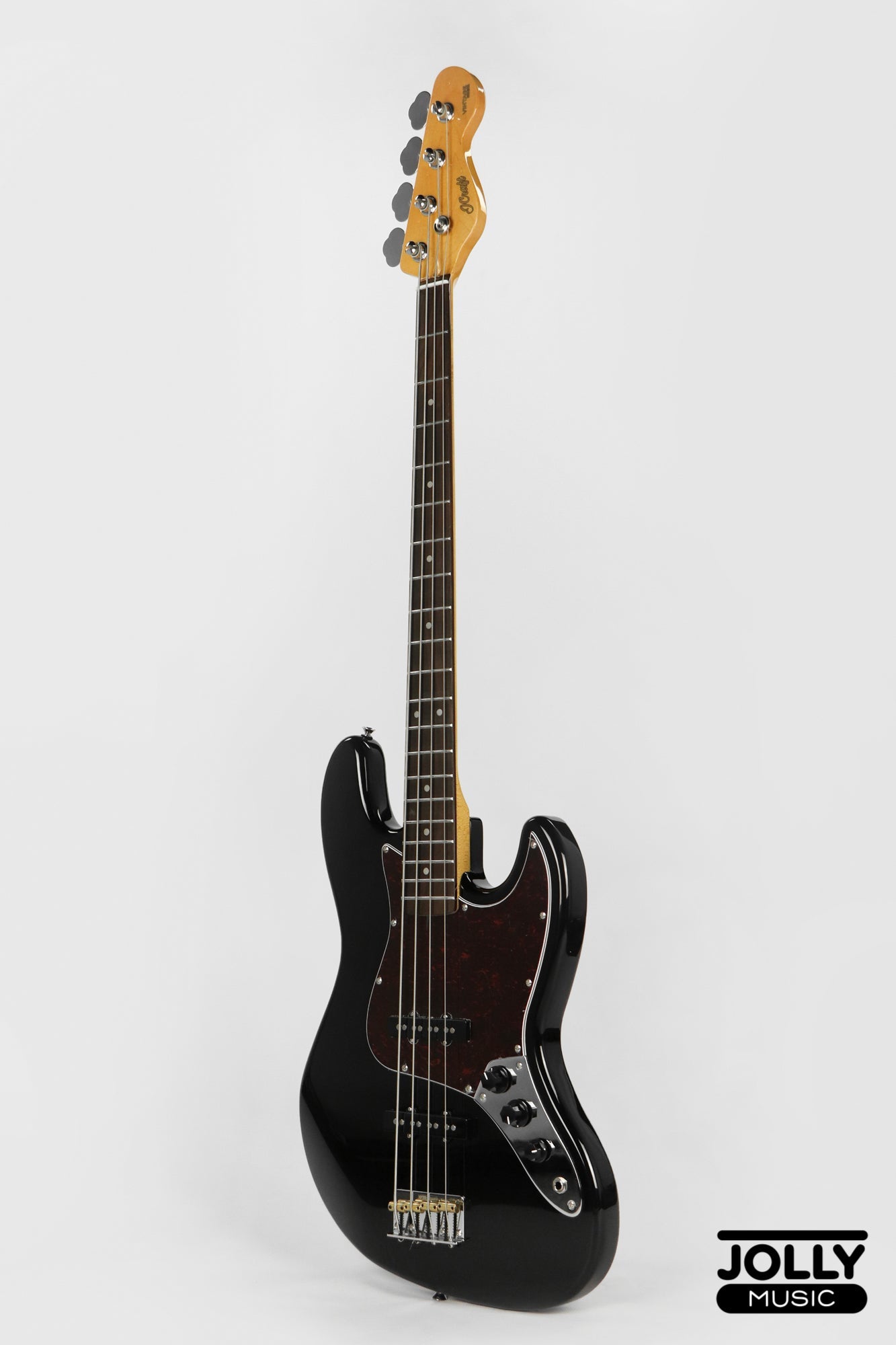 JCraft JB-3V J-Offset 4-String Bass Guitar - Black