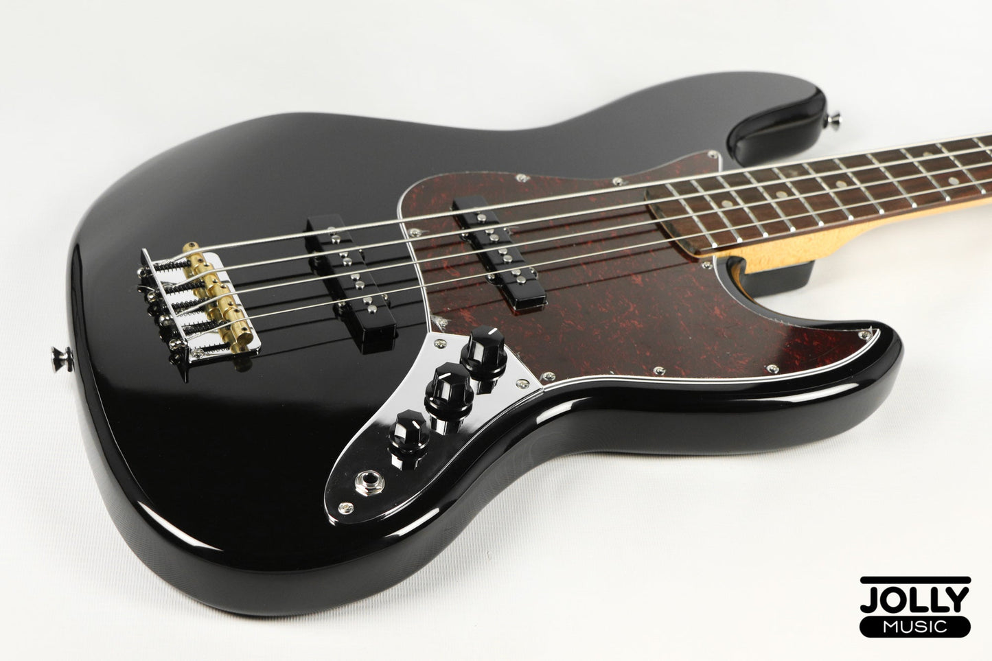 JCraft JB-3V J-Offset 4-String Bass Guitar - Black