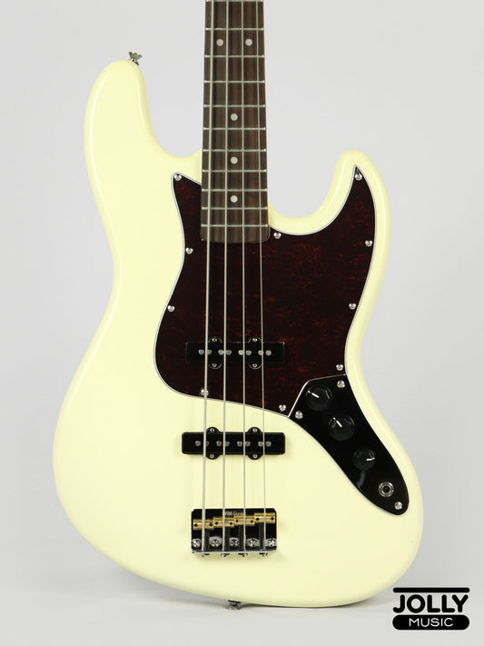 JCraft JB-3V J-Offset 4-String Bass Guitar - Vintage White