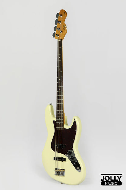 JCraft JB-3V J-Offset 4-String Bass Guitar - Vintage White