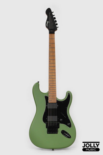 J Craft X Series LSX-3AF PRO Active 24 Fret Floyd Rose Electric Guitar - Army Green