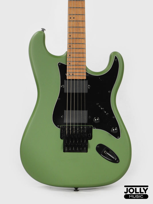 J Craft X Series LSX-3AF PRO Active 24 Fret Floyd Rose Electric Guitar - Army Green