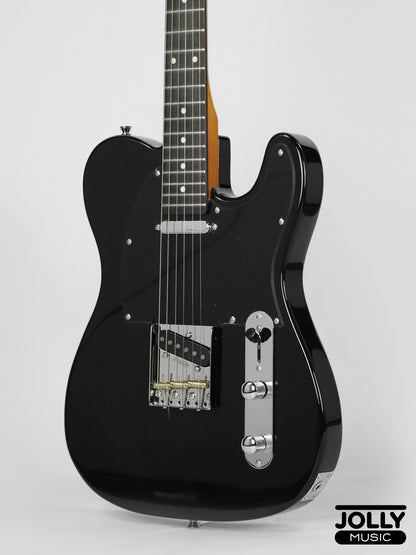 JCraft Vintage Series T-3V T-Style Electric Guitar - Black