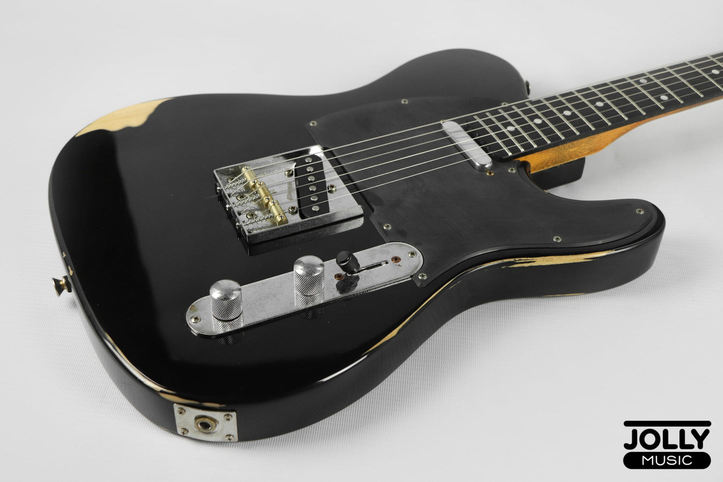 JCraft Vintage Series T-3VC Relic T-Style Electric Guitar - Black