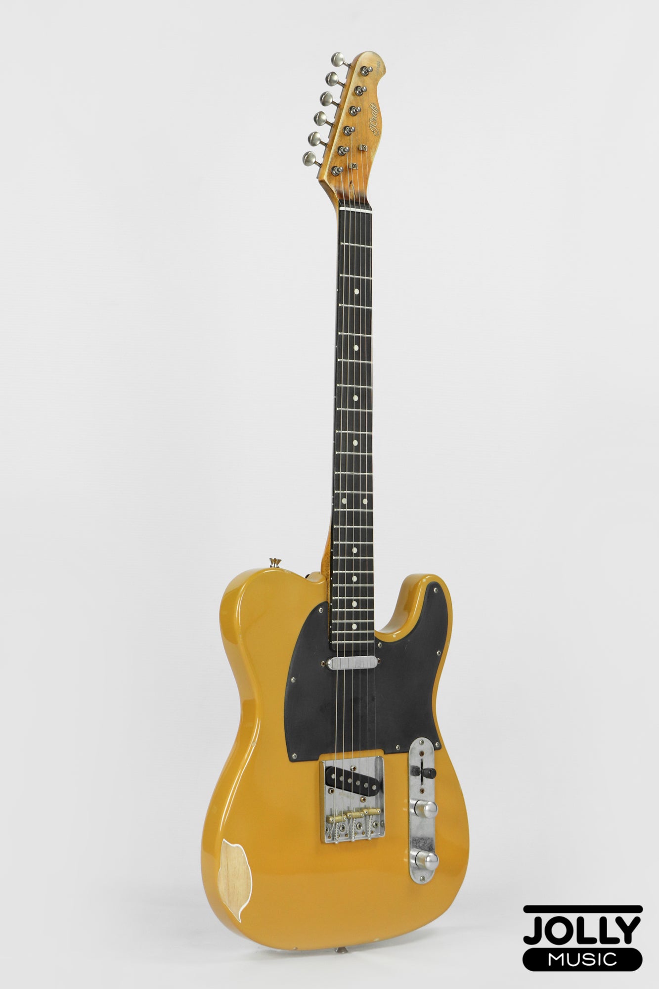 JCraft Vintage Series T-3VC Relic T-Style Electric Guitar - Butterscotch