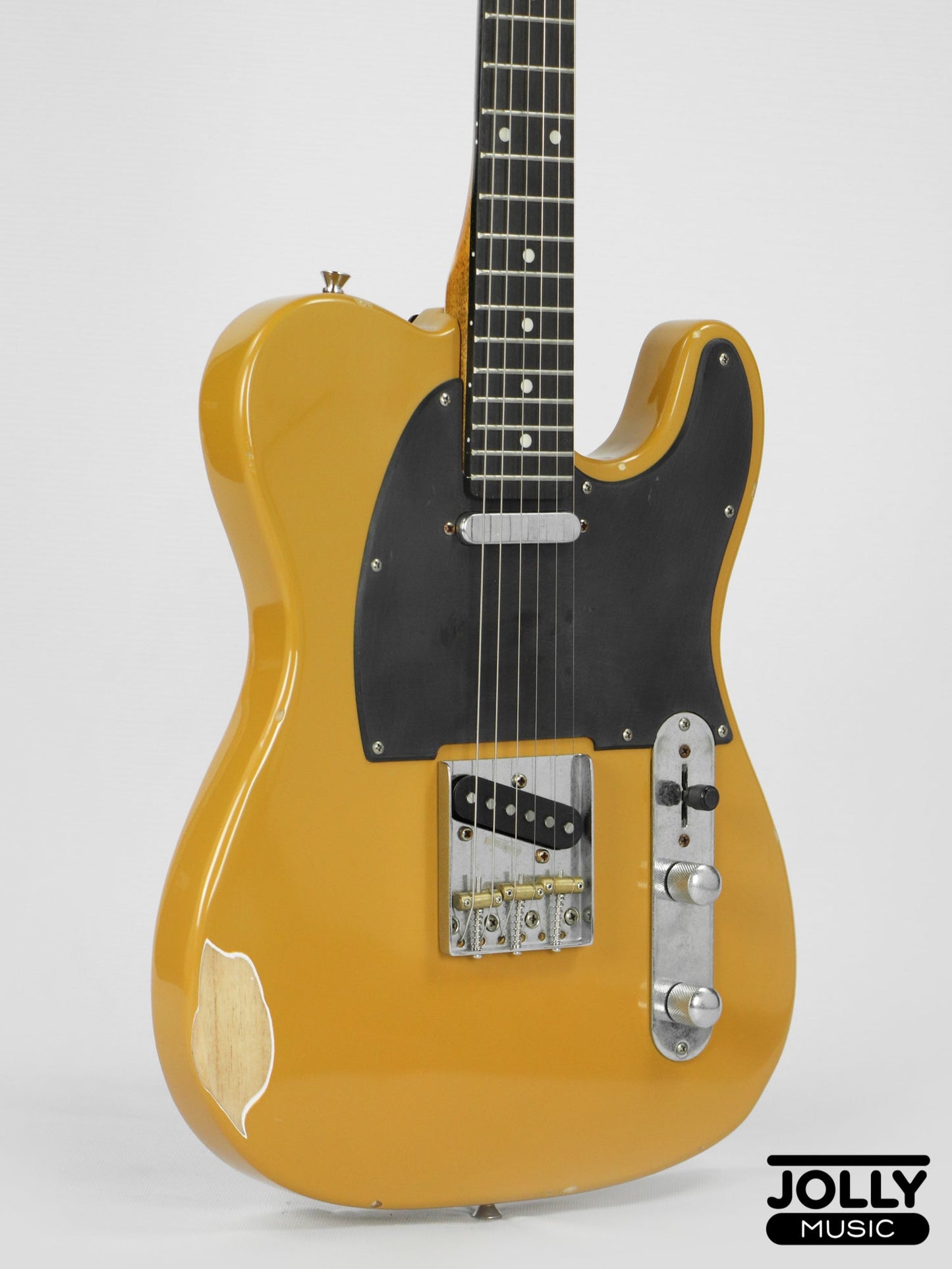 JCraft Vintage Series T-3VC Relic T-Style Electric Guitar - Butterscotch