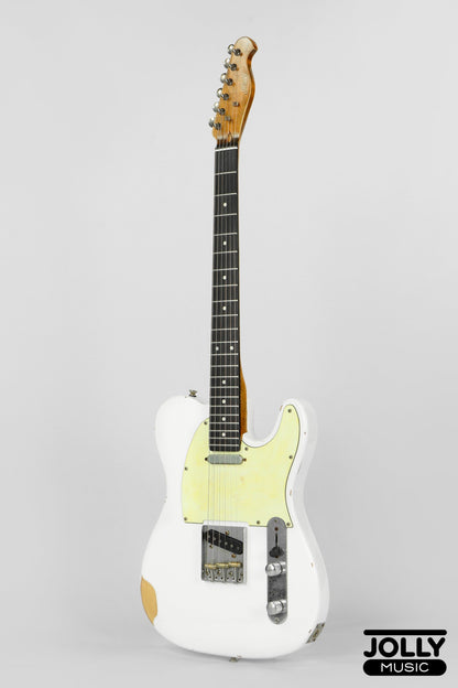 JCraft Vintage Series T-3VC Relic T-Style Electric Guitar - Olympic White