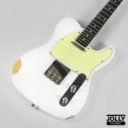 JCraft Vintage Series T-3VC Relic T-Style Electric Guitar - Olympic White