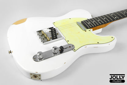 JCraft Vintage Series T-3VC Relic T-Style Electric Guitar - Olympic White