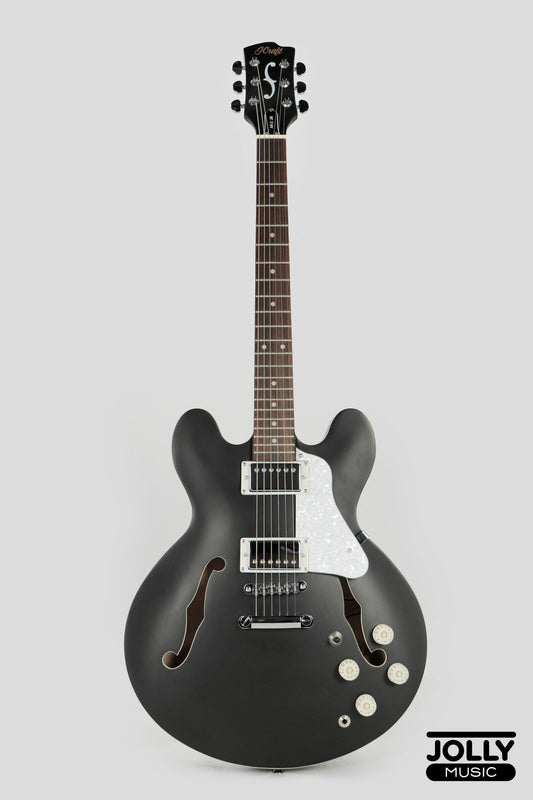 JCraft AR-2 2024 JM Semi-Hollow Electric Guitar - Black