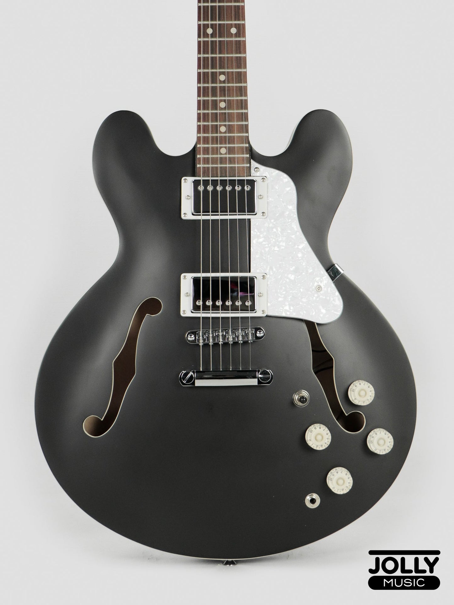 JCraft AR-2 2024 JM Semi-Hollow Electric Guitar - Black