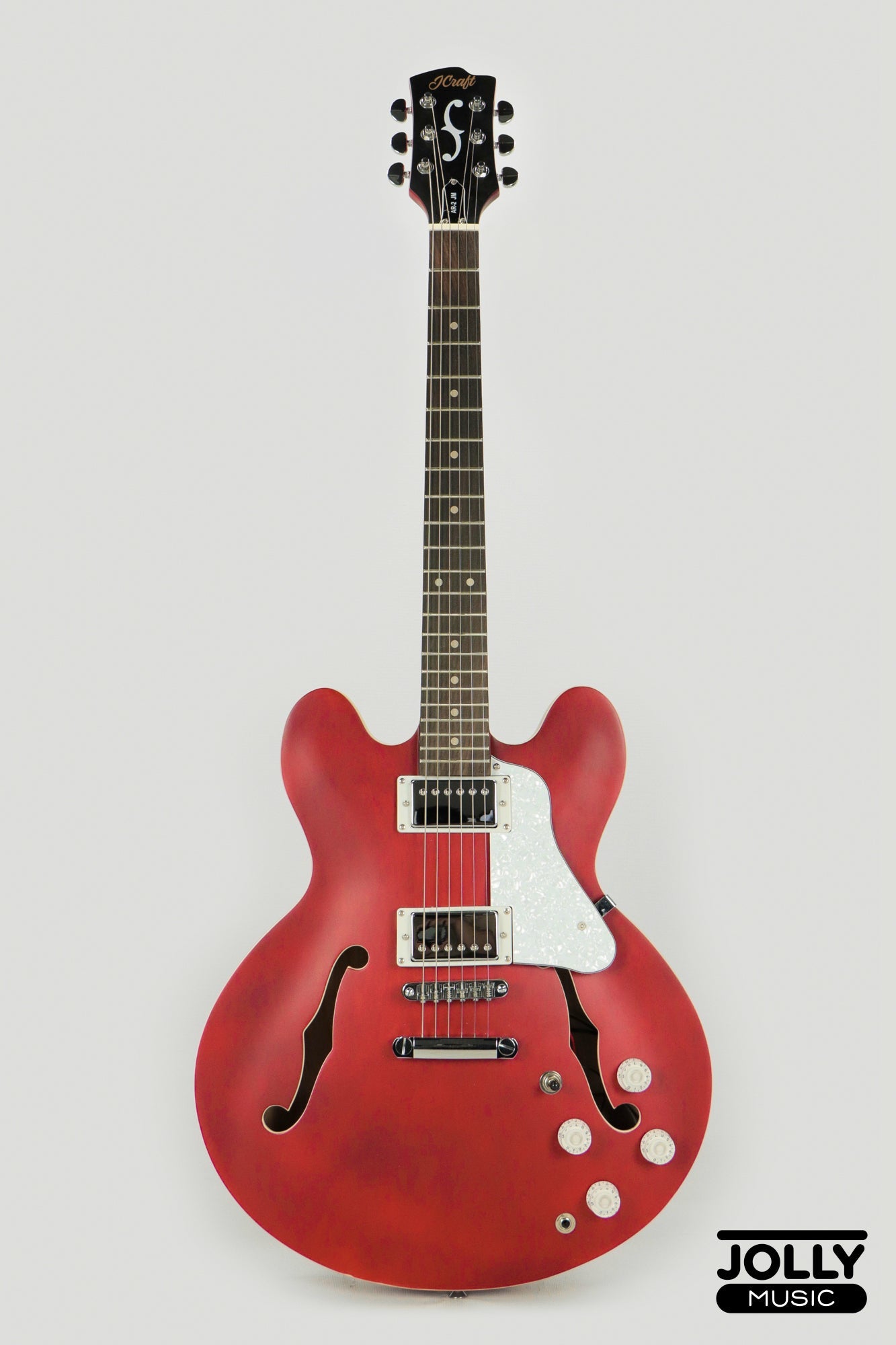 JCraft AR-2 2024 JM Semi-Hollow Electric Guitar - Cherry