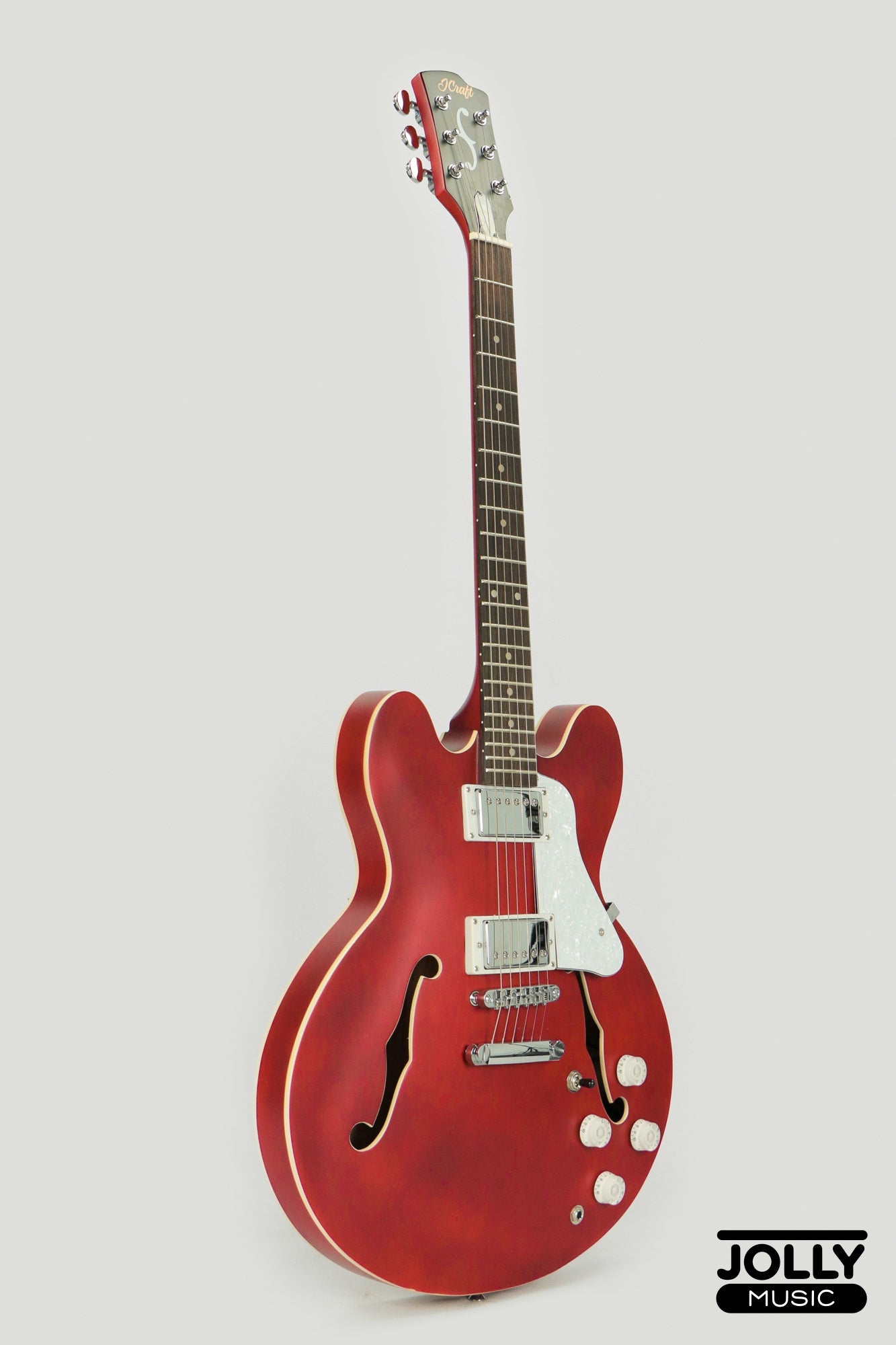 JCraft AR-2 2024 JM Semi-Hollow Electric Guitar - Cherry