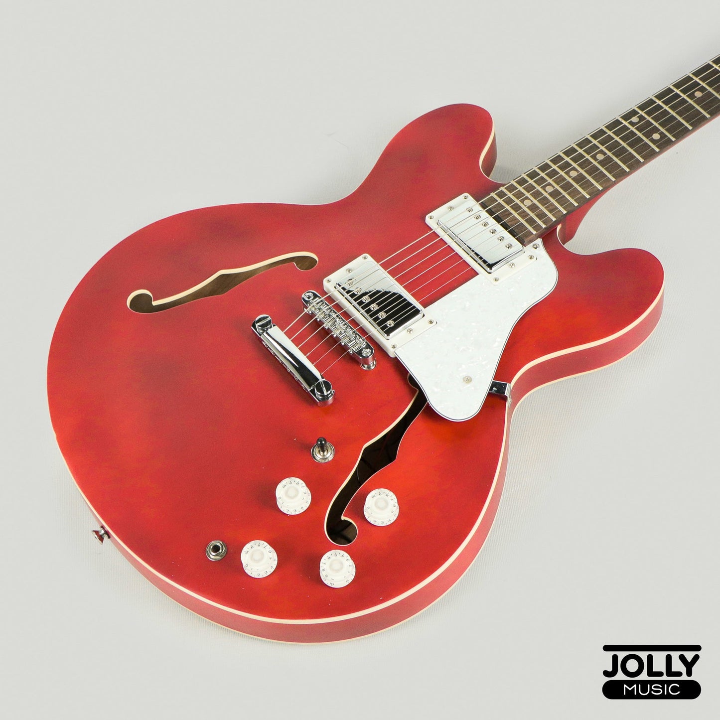 JCraft AR-2 2024 JM Semi-Hollow Electric Guitar - Cherry