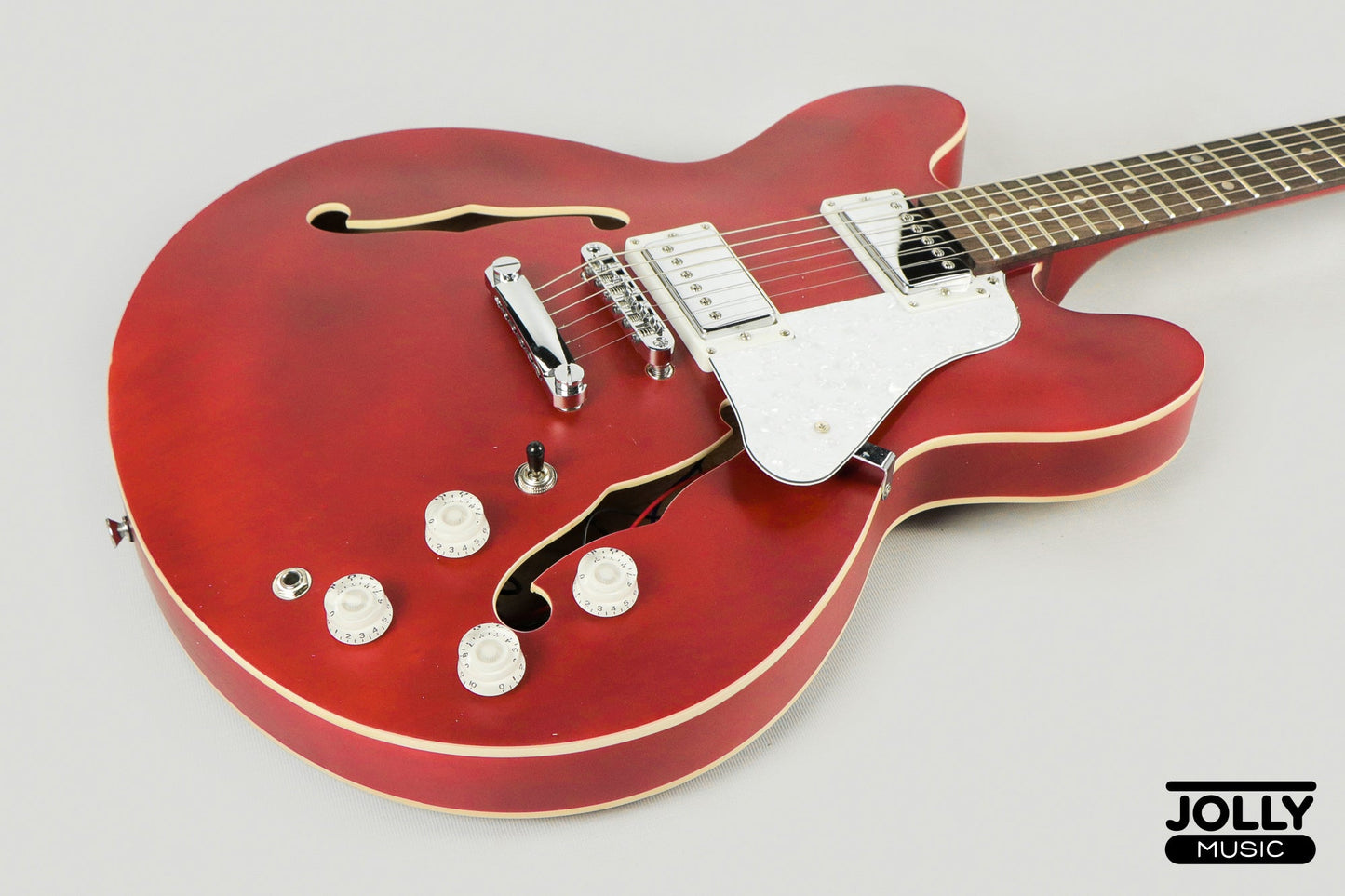 JCraft AR-2 2024 JM Semi-Hollow Electric Guitar - Cherry