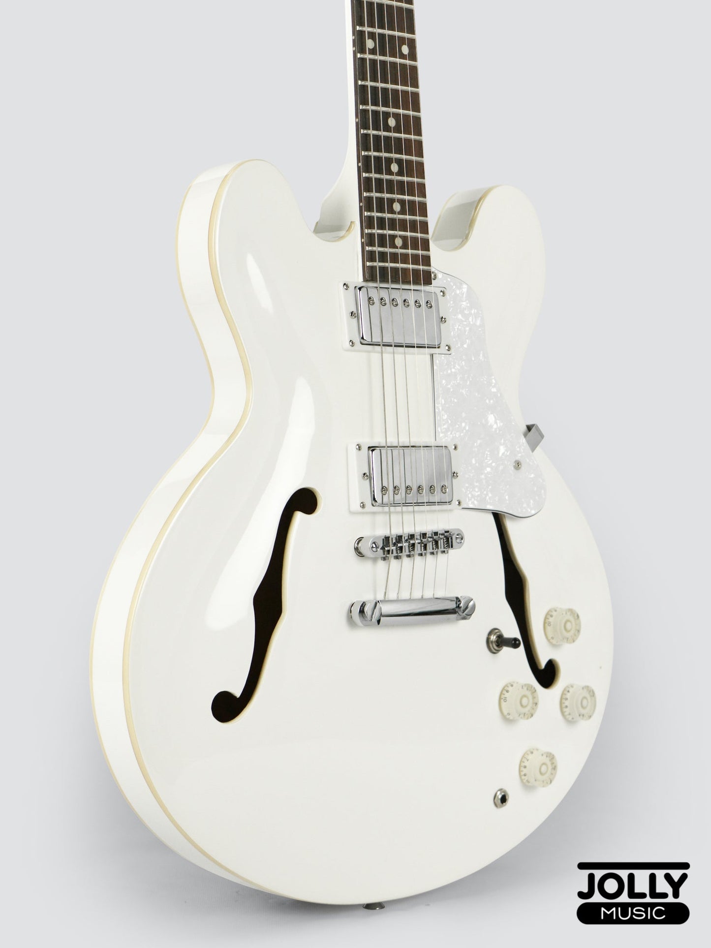 JCraft AR-2 2024 JM Semi-Hollow Electric Guitar - Snow