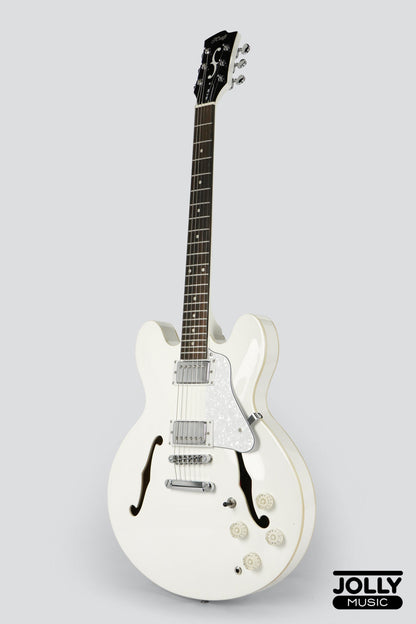 JCraft AR-2 2024 JM Semi-Hollow Electric Guitar - Snow