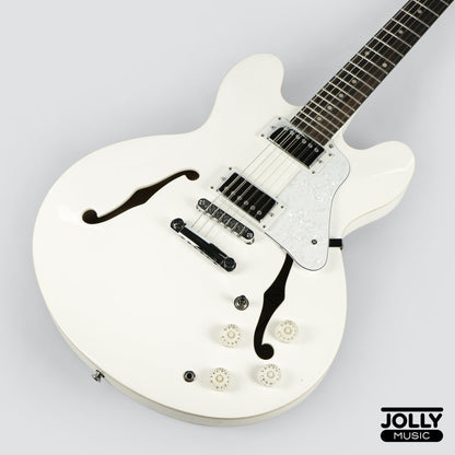 JCraft AR-2 2024 JM Semi-Hollow Electric Guitar - Snow