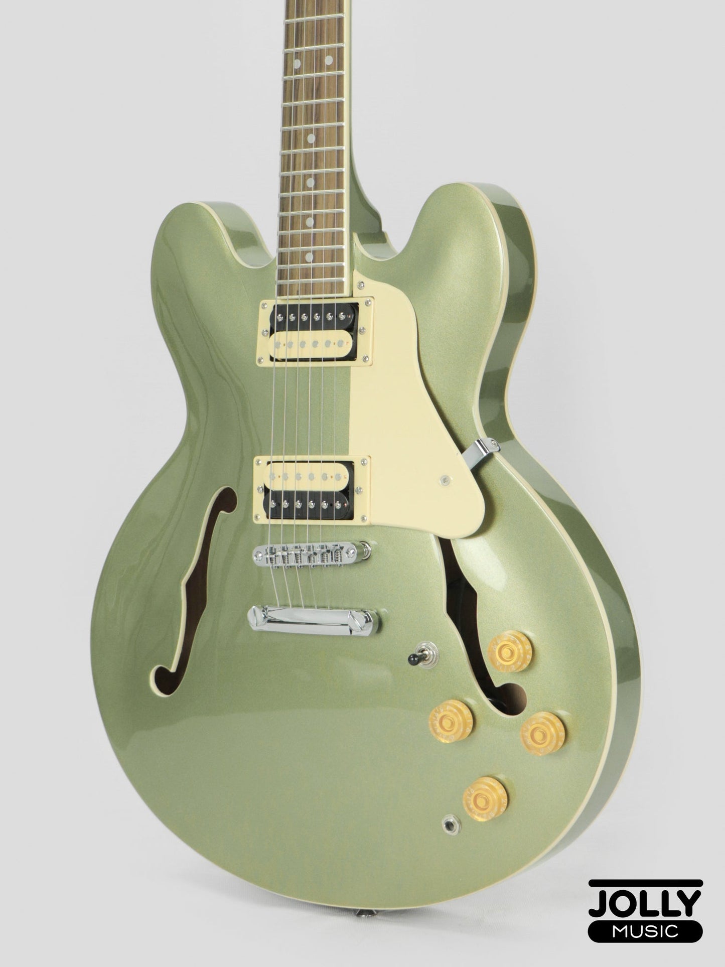 JCraft AR-3 Standard JM Semi-Hollow Electric Guitar - Army Metallic Green