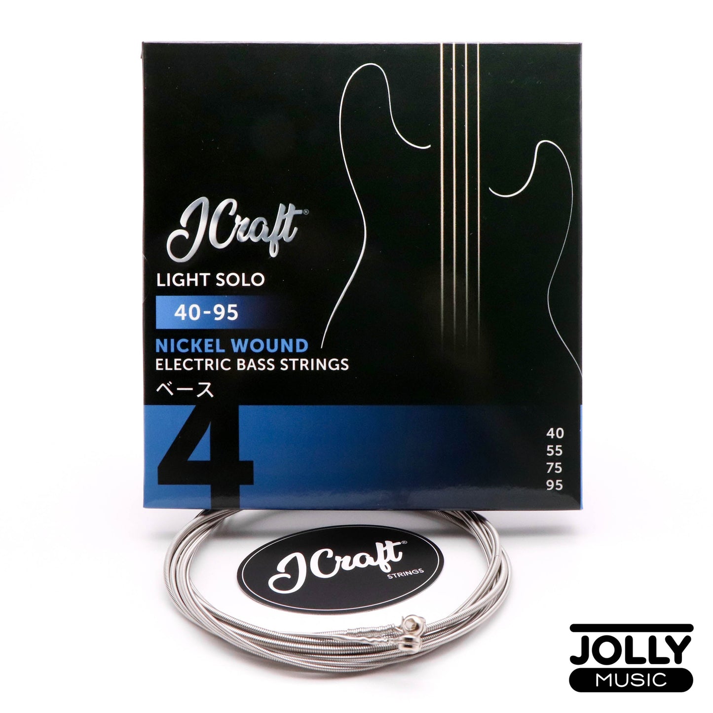 JCraft Regular Light 4-String Electric Bass Guitar String 40-95