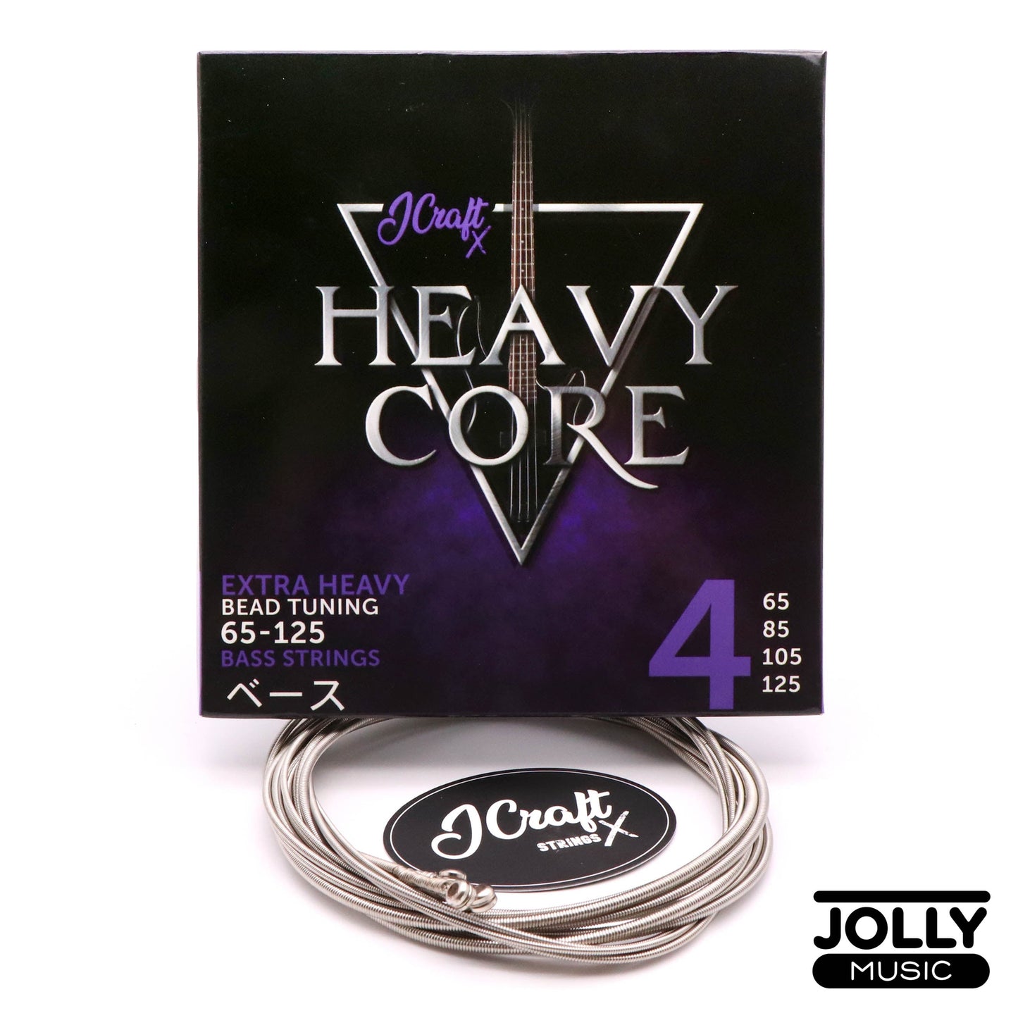 JCraft X Heavy Core 4-String BEAD Tuning Electric Bass Guitar String 65-125