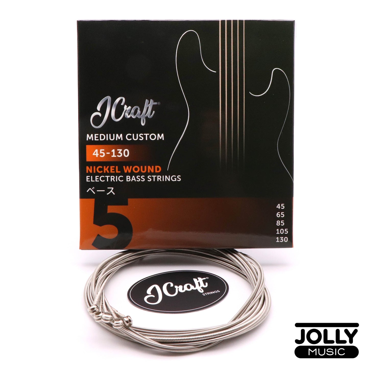 JCraft Medium Custom 5-String Electric Bass Guitar String 45-130